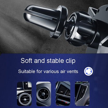 MCZBAO Car Gravity Cell Phone Holder Automotive Multifunctional Mirror Telescopic Navigation Mount, Size: Suction Cup(Silver)