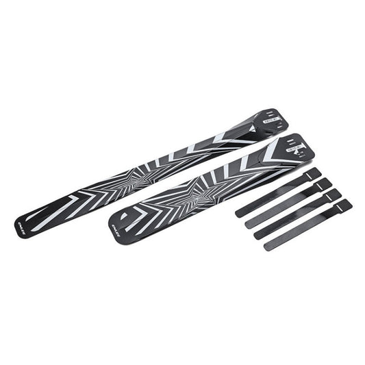 ENLEE E-641316 6 Pièces/Set Garde-boue de vélo avant et arrière allongés, Garde-boue de vélo de route amovibles rapidement, Style : Modèle Cinq Étoiles