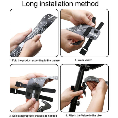 ENLEE E-641316 6pcs /Set Bicycle Extended Front And Rear Mudguards Road Bike Quick Detachable Fenders, Style: Anime Model