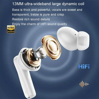 REMAX CozyPods W21N Dual Noise Reduction Bluetooth Earphone Music Call Wireless Earphone(Ivory White)