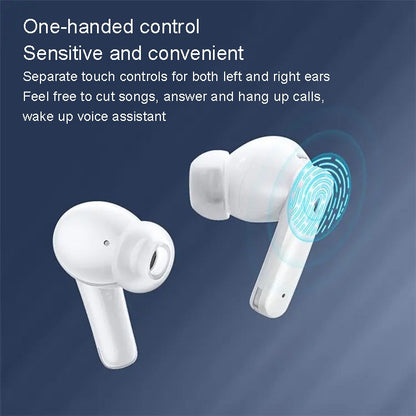 REMAX CozyPods W21N Dual Noise Reduction Bluetooth Earphone Music Call Wireless Earphone(Ivory White)