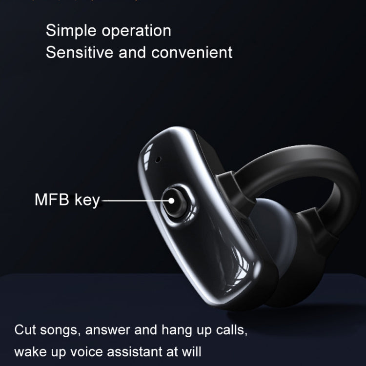OpenBuds P2 Clip-On Bone Conduction Bluetooth Earphone Sports Music Wireless Earphone(Black)