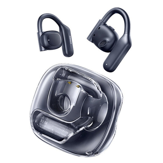 Écouteurs Bluetooth à Conduction Aérienne REMAX OpenBuds P5 Coloré Cristal Crochets Auriculaires OWS Sport Musique Sans Fil (Bleu Marine)