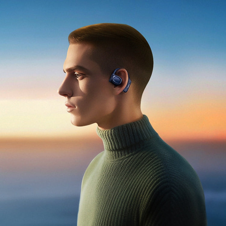 REMAX OpenBuds P5 Colorful Crystal Hanging Ear Air Conduction Bluetooth Earphone OWS Sports Music Wireless Earphone(Navy)