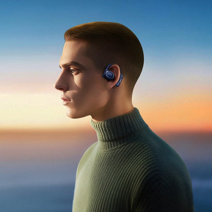 REMAX OpenBuds P5 Colorful Crystal Hanging Ear Air Conduction Bluetooth Earphone OWS Sports Music Wireless Earphone(Navy)