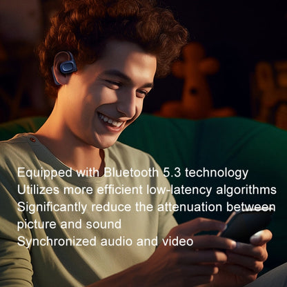 REMAX OpenBuds P5 Colorful Crystal Hanging Ear Air Conduction Bluetooth Earphone OWS Sports Music Wireless Earphone(Navy)