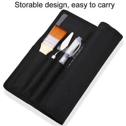 ZHU TING 18pcs /Set Two Color Nylon Bristle Paintbrush Set Painting Watercolor Brushes With Cloth Bag(Black Rod)