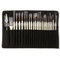 ZHU TING 24pcs /Set Nylon Bristle Paintbrush Set Painting Watercolor Brushes With Cloth Bag(White Rod)