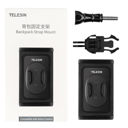 TELESIN Backpack Shoulder Strap Bracket Mount for GoPro Hero / Insta360 /  SJCAM / DJI Action Accessories, Spec: Set B