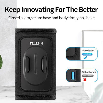 TELESIN Backpack Shoulder Strap Bracket Mount for GoPro Hero / Insta360 /  SJCAM / DJI Action Accessories, Spec: Only Strap Mount