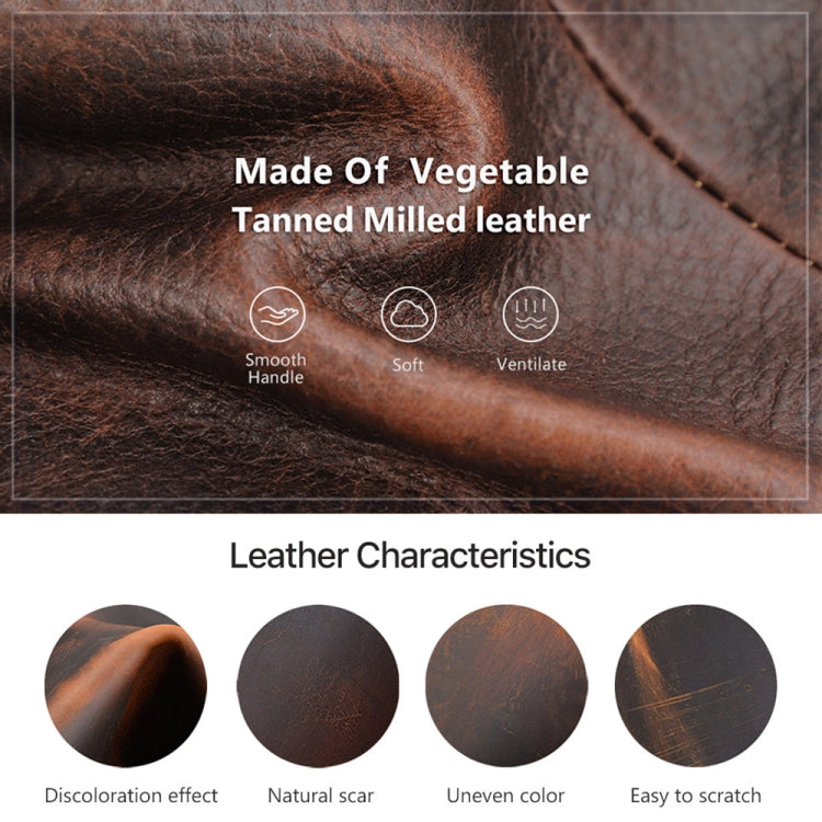 CONTACTS FAMILY CF5009 Genuine Leather Multifunctional Travel Convenient Cigar Box with Wrist Strap(Brown)