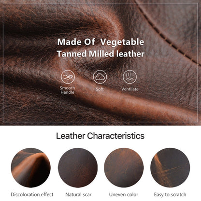 CONTACTS FAMILY CF5009 Genuine Leather Multifunctional Travel Convenient Cigar Box with Wrist Strap(Brown)