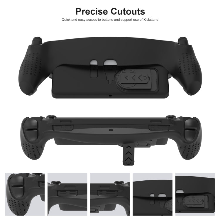 For PlayStation Portal Handle JYS TPU Protective Case With Stand(Black)
