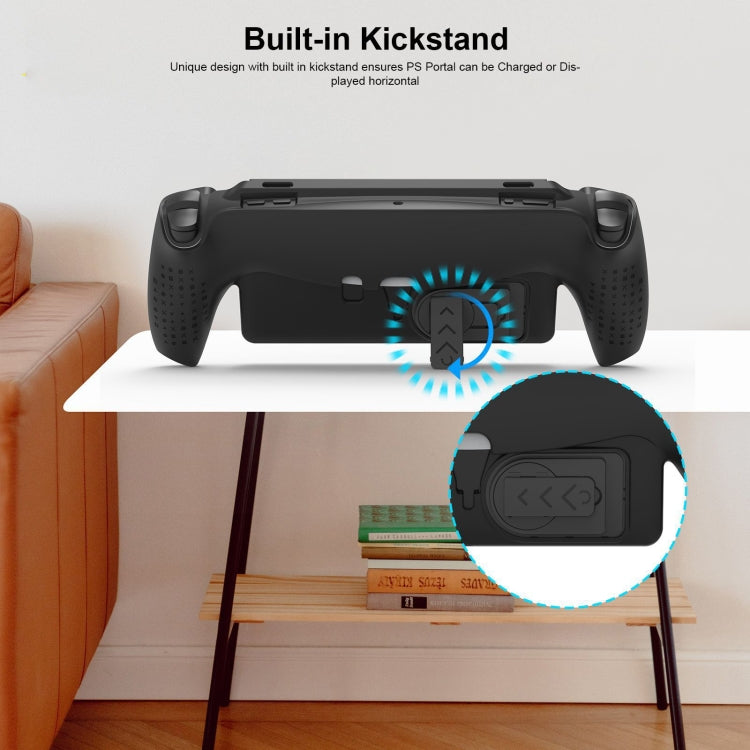 Pour poignée PlayStation Portal, étui de protection en TPU JYS avec support (Blanc)