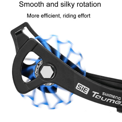 ENLEE Mountain Bicycle Rear Derailleur Guide Wheel Ceramic Bearing Tension Pulley, Size: 11T(Red)