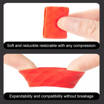 ENLEE E22805 4pcs /Set Road Bike Handlebar Strap Holder Bicycle Non-Slip Lever Strap Fixing Ring(Red)