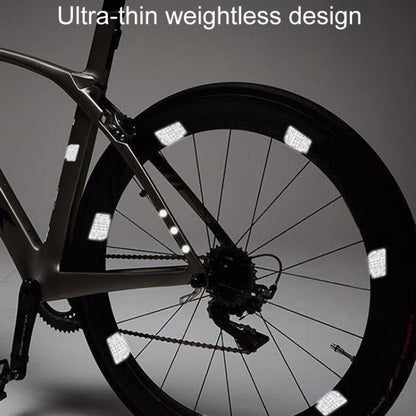 ENLEE E-RS2302 72pcs /Set Multi-Functional Reflective Strip Stickers Bicycle Body Warning Decal(Black)