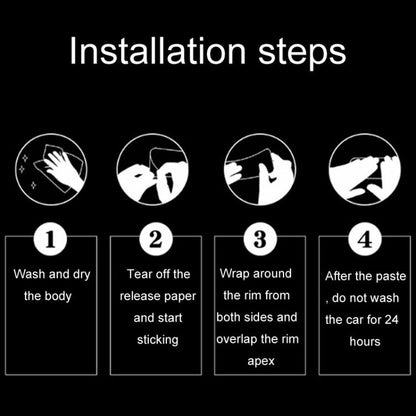 ENLEE E-RS2302 72pcs /Set Multi-Functional Reflective Strip Stickers Bicycle Body Warning Decal(Black)