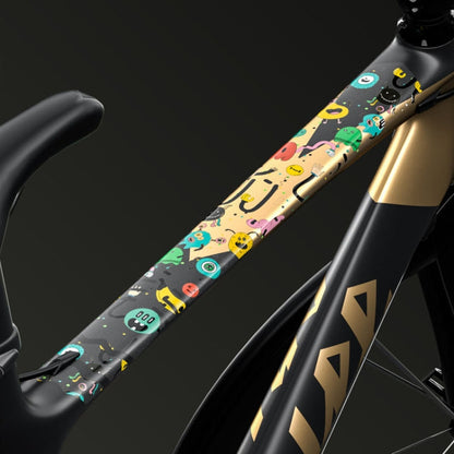 ENLEE E14611 10pcs /Set Bicycle TPU Invisible Film Road Bike Body Jersey Color Changing Membrane, Model: Caterpillar