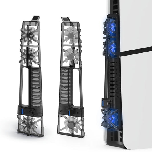 JYS-P5175 Pour Console PS5 Slim Version Disque Optique / Numérique Universelle Avec Ventilateur De Refroidissement Lumineux RVB Coloré