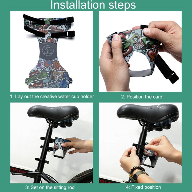 ENLEE Bicycle Water Bottle Cage Mountain Road Bike Universal Folding Water Cup Holder, Model: Beauty
