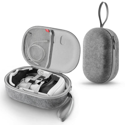 JYS-MQ018 pour Apple Vision Pro / Meta Quest 3 Sac de rangement pour lunettes VR, antichute et anti-rayures, sac portable (gris)