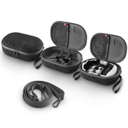 JYS-MQ018 pour Apple Vision Pro / Meta Quest 3 Sac de rangement pour lunettes VR, antichute et anti-rayures, sac portable (gris)