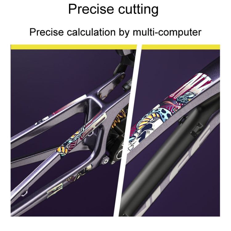 ENLEE E-2210 10pcs /Set Bicycle Jersey Stickers Mountain Bike Frame Protection Adhesive Tape, Model: Aurora