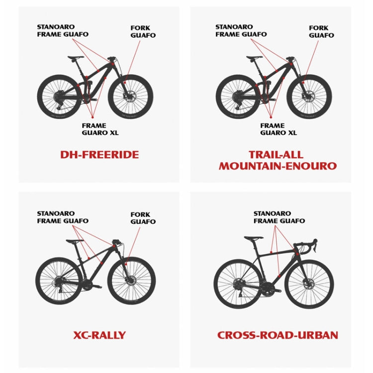 ENLEE E-2210 10pcs /Set Bicycle Jersey Stickers Mountain Bike Frame Protection Adhesive Tape, Model: Transparent