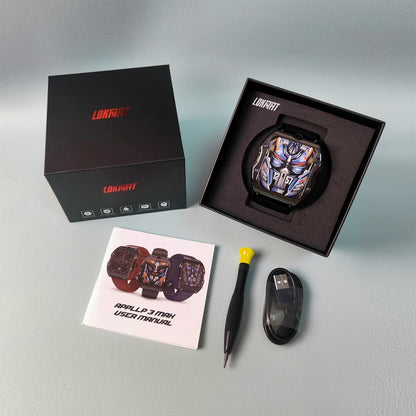 LOKMAT Appllp 3 Max Montre Intelligente Sportive Étanche avec Appel 4G et SOS, Écran 2.02 Pouces, Carte SIM (Bordeaux)