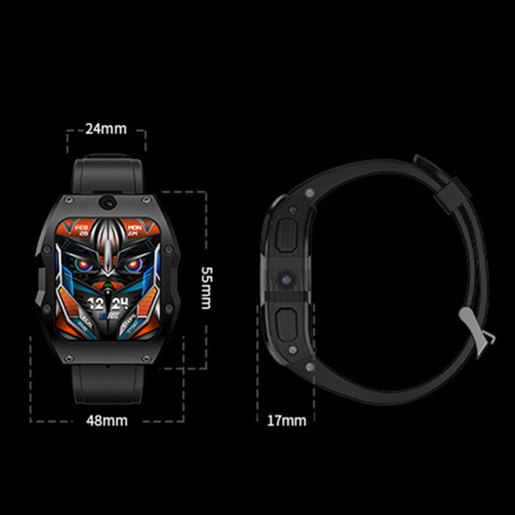 LOKMAT Appllp 3 Max Montre Intelligente Sportive Étanche avec Appel 4G et SOS, Écran 2.02 Pouces, Carte SIM (Bordeaux)