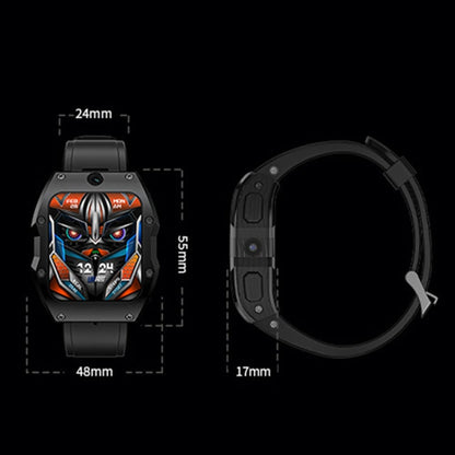 LOKMAT Appllp 3 Max Montre Intelligente Sportive Étanche avec Appel 4G et SOS, Écran 2.02 Pouces, Carte SIM (Bordeaux)
