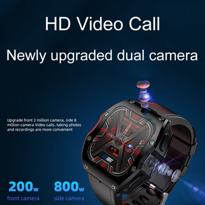 LOKMAT Appllp 3 Max 2.02-Inch Plug Card 4G Call Waterproof Sport Smart Watch With SOS(Black)