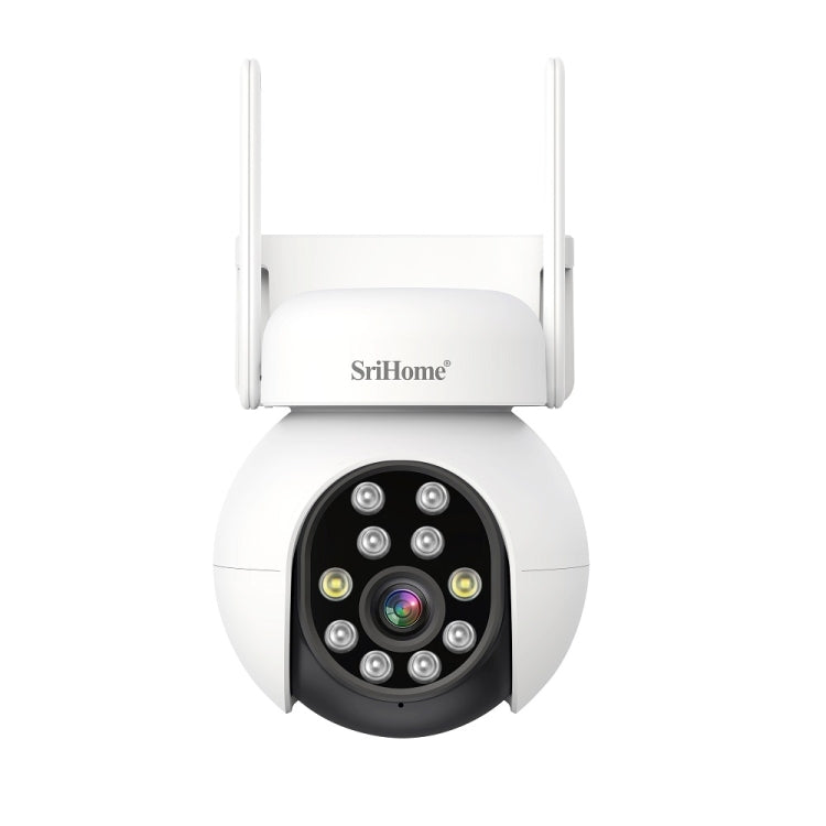 SriHome SH052 Caméra de Surveillance Extérieure PTZ IP Sans Fil 5MP AI Suivi Automatique Alarme Sonore et Lumineuse Vision Nocturne Couleur Starlight, Fiche : US