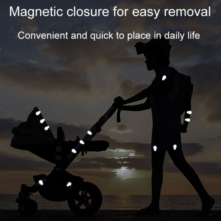 ENLEE EN-7855 Multifunctional Reflective Magnet Clip Outdoor Sports Night Running Safety Warning Stickers, Style: F Model