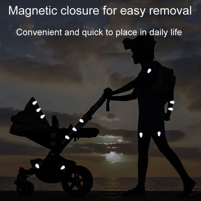 ENLEE EN-7855 Multifunctional Reflective Magnet Clip Outdoor Sports Night Running Safety Warning Stickers, Style: F Model