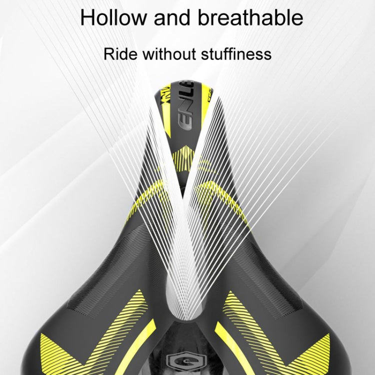 ENLEE E-ZD310 Bicycle Shockproof Cushion Outdoor Cycling Mountain Bike Saddle(Fluorescent Yellow)