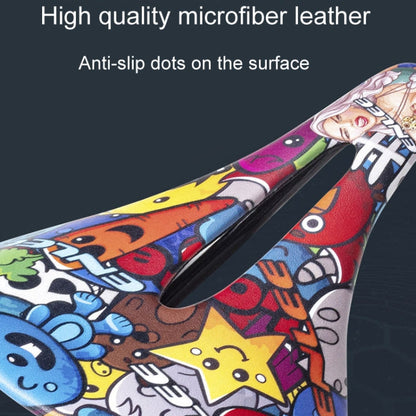 ENLEE E-ZD412 Bicycle Carbon Fiber Cushion Outdoor Riding Mountain Bike Saddle, Style: Skull