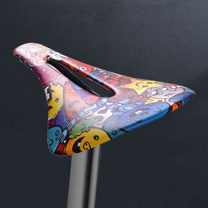 ENLEE E-ZD412 Bicycle Carbon Fiber Cushion Outdoor Riding Mountain Bike Saddle, Style: Skull