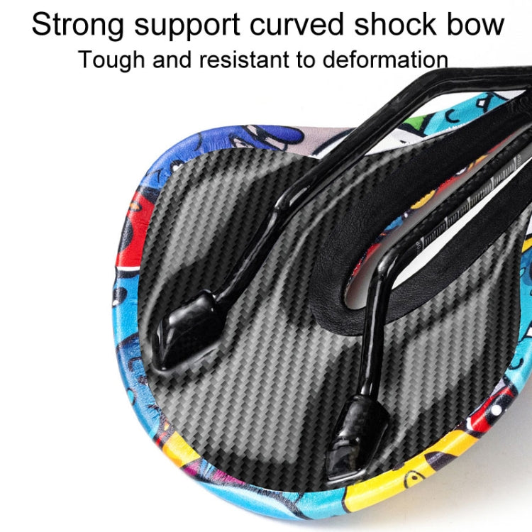 ENLEE E-ZD412 Selle de vélo en fibre de carbone Coussin de VTT pour l'extérieur, Style: Explosion