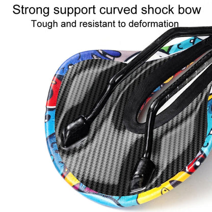 ENLEE E-ZD412 Bicycle Carbon Fiber Cushion Outdoor Riding Mountain Bike Saddle, Style: Skull