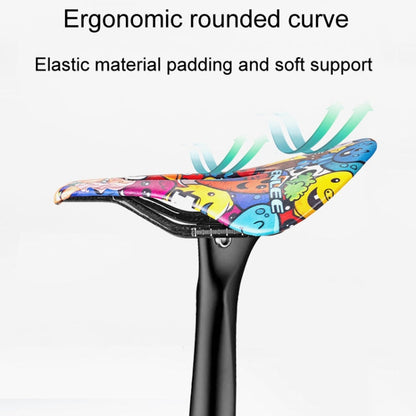 ENLEE E-ZD412 Bicycle Carbon Fiber Cushion Outdoor Riding Mountain Bike Saddle, Style: Skull