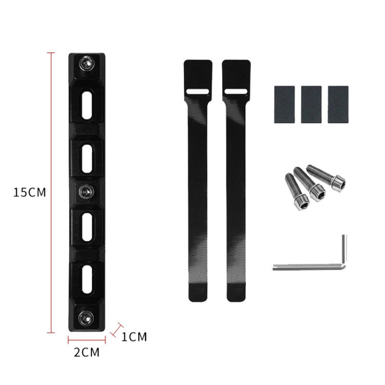 ENLEE E-4646 Lot de 10 supports de conversion multifonctionnels pour VTT, rallonge pour porte-bidon de vélo (noir)