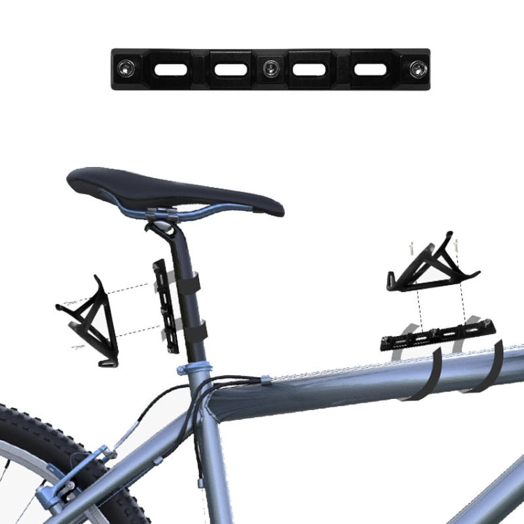 ENLEE E-4646 Lot de 10 supports de conversion multifonctionnels pour VTT, rallonge pour porte-bidon de vélo (noir)