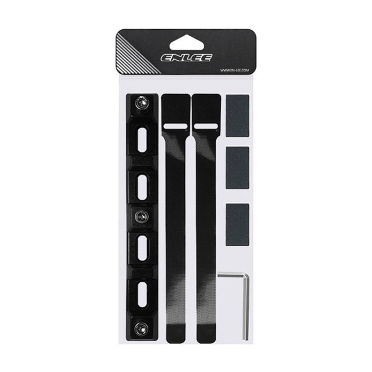 ENLEE E-4646 Lot de 10 supports de conversion multifonctionnels pour VTT, rallonge pour porte-bidon de vélo (noir)