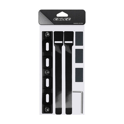 ENLEE E-4646 Lot de 10 supports de conversion multifonctionnels pour VTT, rallonge pour porte-bidon de vélo (noir)
