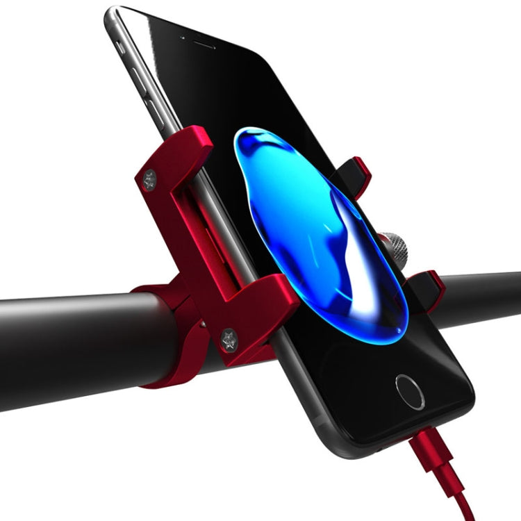 ENLEE Aluminum Alloy Phone Holder Bicycle Riding Fixed Navigation Mount(Black)