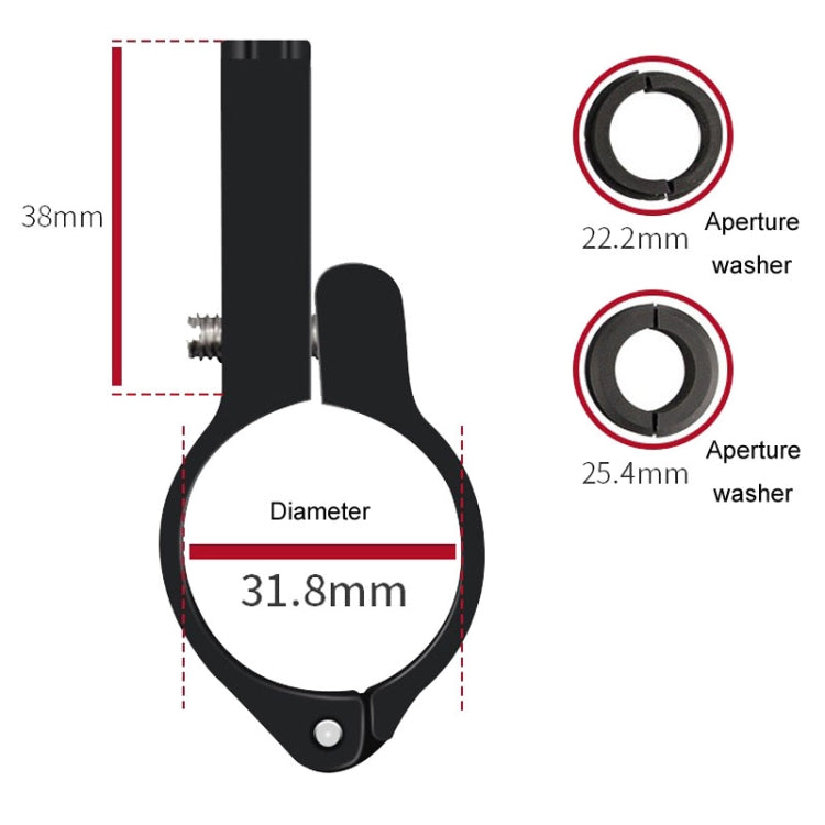 ENLEE Aluminum Alloy Phone Holder Bicycle Riding Fixed Navigation Mount(Black)