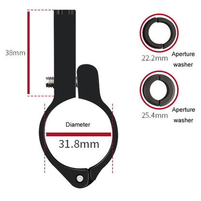 ENLEE Aluminum Alloy Phone Holder Bicycle Riding Fixed Navigation Mount(Black)