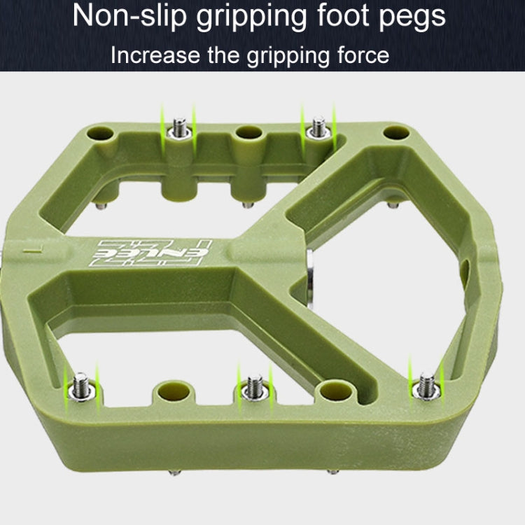 ENLEE F228 1 paire de pédales de vélo en nylon pour VTT, repose-pieds de vélo élargis (Orange)